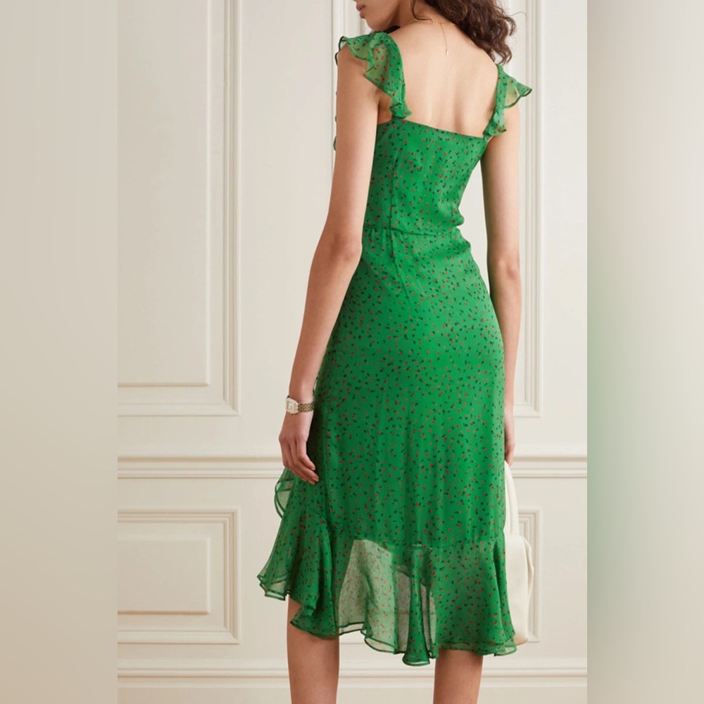 Veronica Beard Amal Silk Midi Dress - Picture 8 of 14